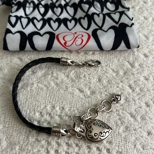 Brighton black braided leather bracelet
